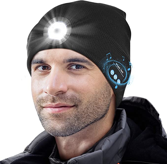 Bluetooth speakers headlight beanie hat torch fishing