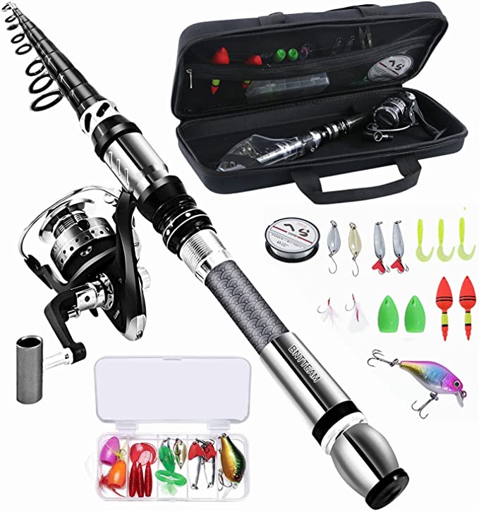 spinning fishing rod kit set starter